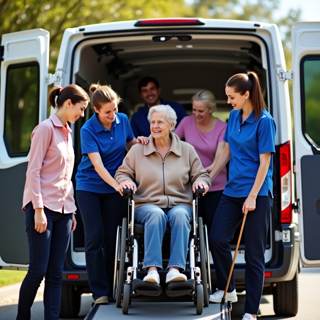 Assistance in Daily Life Task: client and support worker, daily routine, happy